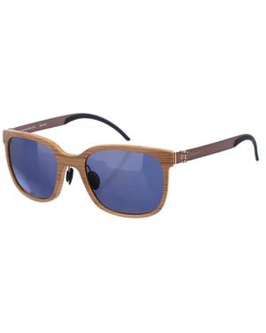 Mercedes-benz Rectangular Shaped Acetate Sunglasses M7005 - Blue