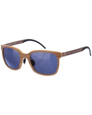 Mercedes-benz Rectangular Shaped Acetate Sunglasses M7005 - Blue