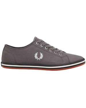 Fred Perry Ladies Kingston Twill Trainers - Grey