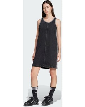 adidas Originals Adicolor Denim 3-Stripes Tank Dress - Black