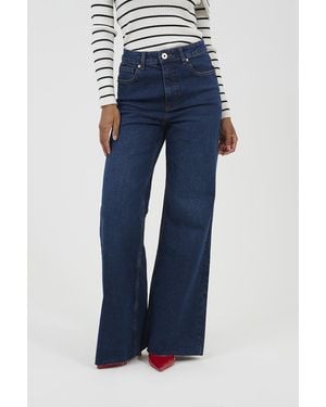 Brave Soul Mid Mid Rise Wide Leg Jeans - Blue