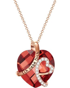 Rafaela Donata Brass Necklace - Red