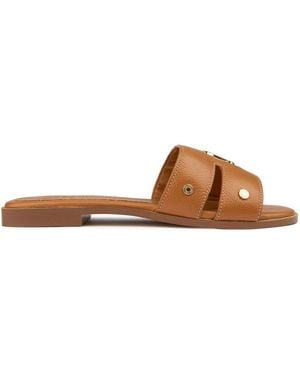 Holland Cooper Monogram Slide Sandals - Brown