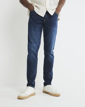 River Island Slim Fit Jeans Super Stretch Cotton - Blue