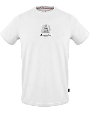 Aquascutum Crew Neck Short Sleeve Jersey T-Shirt - White
