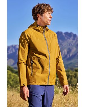 Mountain Warehouse 'Summit Extreme' Jacket Waterproof Gym Walking Rain Coat Polyamide - Yellow