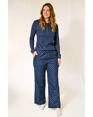 Gap Cotton Rich Pyjama Set - Blue