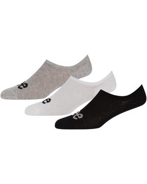 Lee Jeans Chris 3 Pack No Show Liner Socks - Grey