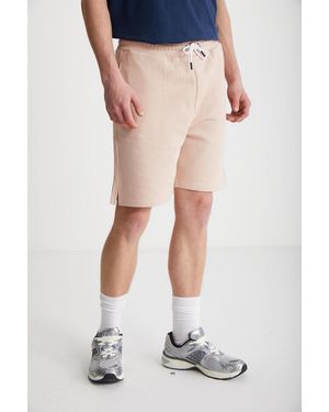Grimelange Drawstring Waist Straight Leg Shorts - Natural