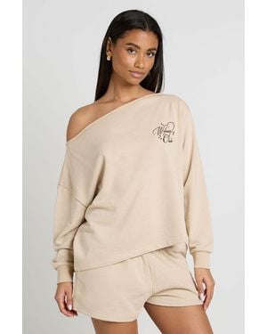 Boohoo Wellness Club Short Tracksuit - Natural