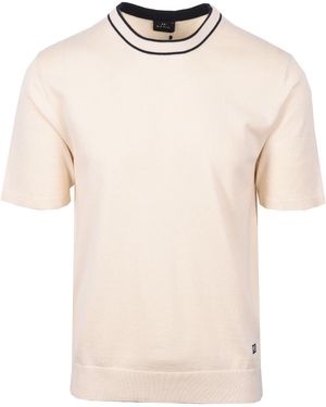 Paul Smith Jumper Ss T-Shirt Cotton - Natural