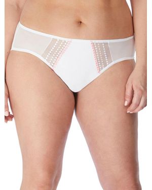 Elomi Cotton-Lined Sheer Back Full Briefs - White
