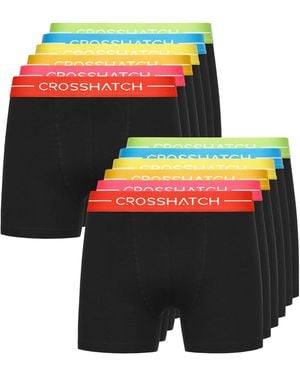 Crosshatch Astral Boxershorts (set Van 12) (zwart)