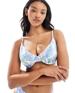 Hollister Curvy Underwire Bikini Top Co-Ord - Blue