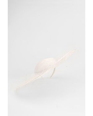 Karen Millen Mesh Detail Disk Fascinator - White