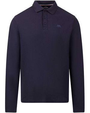 Trespass Leblanc Long-Sleeved Polo Shirt - Blue