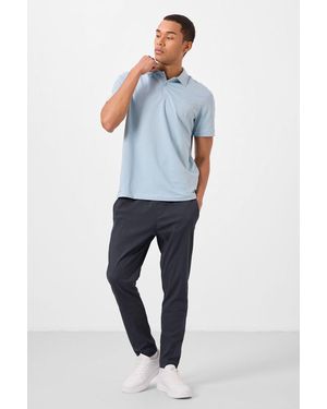 TOMMY LIFE Straight-Leg Gabardine Chino Trousers - Blue