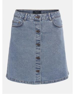 Noisy May A-Shape A-Line Mini Skirt - Blue