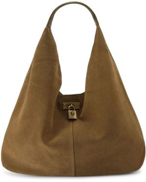 Kurt Geiger Suede Brixton Slouch Hobo Bag - Brown