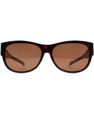 Smarty Rectangle Dark Havana Polarized Se2200 Fit Over - Brown