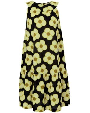 Regatta Ladies Orla Kiely Ii Spinning Flower Sleeveless Summer Dress Cotton - Green
