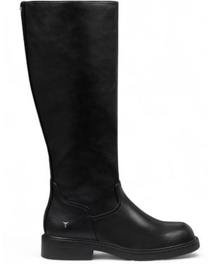 Windsor Smith Windsorsmith Fuax Leather Knee High Tall Boots - Black