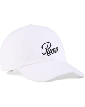 PUMA Accessories Essential Script Logo Dad Cap - White