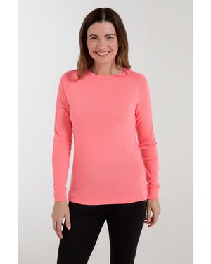 Mountain Warehouse 'Talus' Long Sleeve Top Quick Dry Round Neck Thermal Base Layer - Pink