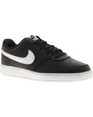 Nike Trainers Court Vision Lo Lace Up - Black