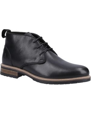 Hush Puppies Ricky Leather Ankle Boots - Black