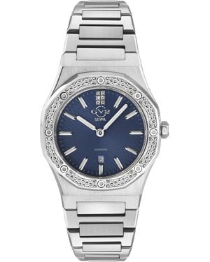 Gv2 Palmanova 12703 Swiss Quartz Stainless Steel Diamond Watch - Grey