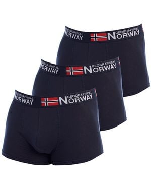 GEOGRAPHICAL NORWAY Pack-3 Boxers Gn1000 - Blue