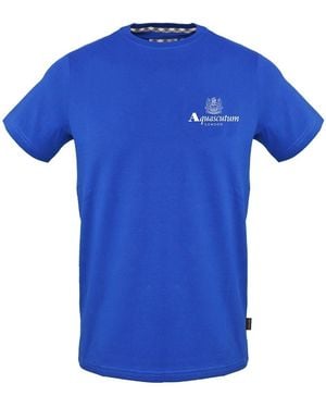 Aquascutum Regular Fit Crew Neck Short Sleeve T-Shirt - Blue