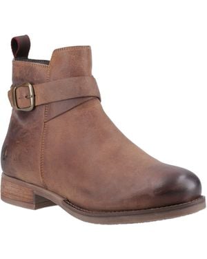 Hush Puppies Elise Leather Boots - Brown