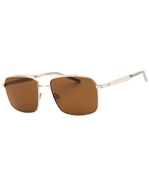 Nike Traveler Strike Zonnebril Met Bruine Glazen En Gouden Accenten