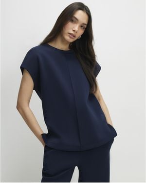 River Island Premium Twill Short Sleeve Top - Blue