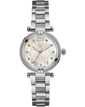 Gc Y18001L1 Ladies Cablechic Watch - White