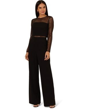 Adrianna Papell Knit Crepe Jumpsuit - Black