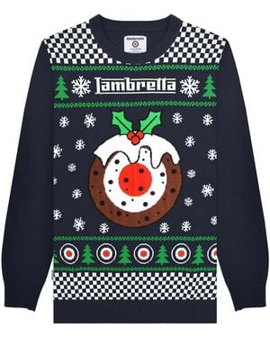 Lambretta Aw25 Target Christmas Jumper Cotton - Blue
