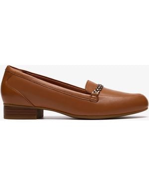 Clarks Juliet Mia Tan Leather Shoes - Brown
