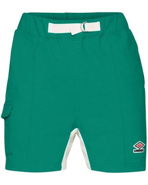 Umbro Panelled Shorts (Quetzal/Papyrus) - Green