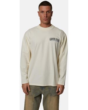 Good For Nothing Long Sleeve Graphic Tee - Natural