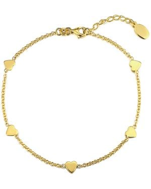 The Jewellery Stockroom Heart Charm Anklet Available - Metallic