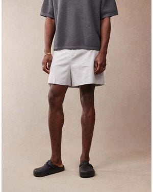 ASOS Smart Bermuda Crop Linen Blend Shorts - Grey