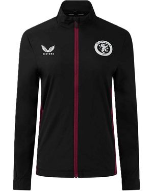 Castore Solid Patterned Zipped Pocket Track Jacket - Black