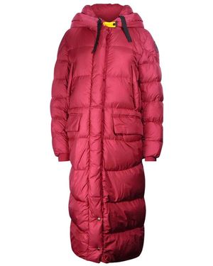 Parajumpers Mummy Rode Lange Donsjack Met Capuchon - Rood