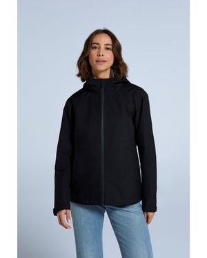Mountain Warehouse 'Elements' Waterproof Jacket With Adjustable Hood Breathable Coat - Black
