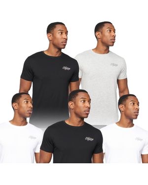 Henleys Script 5Pk T-Shirts - Black