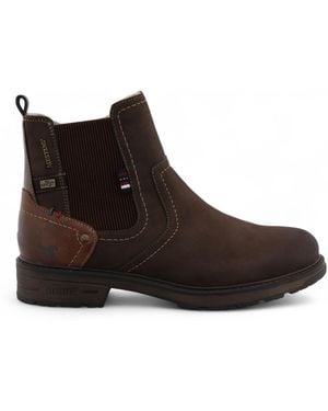 Mustang Mokka Water-Resistant Chelsea Ankle Boots Pu - Brown