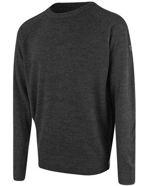 Island Green Raglan Dark Charcoal Golf Jumper - Grey